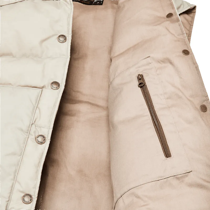 Women's Waxed Down Vest - Light Tan sold by Cave and Post product image thumbnail 5