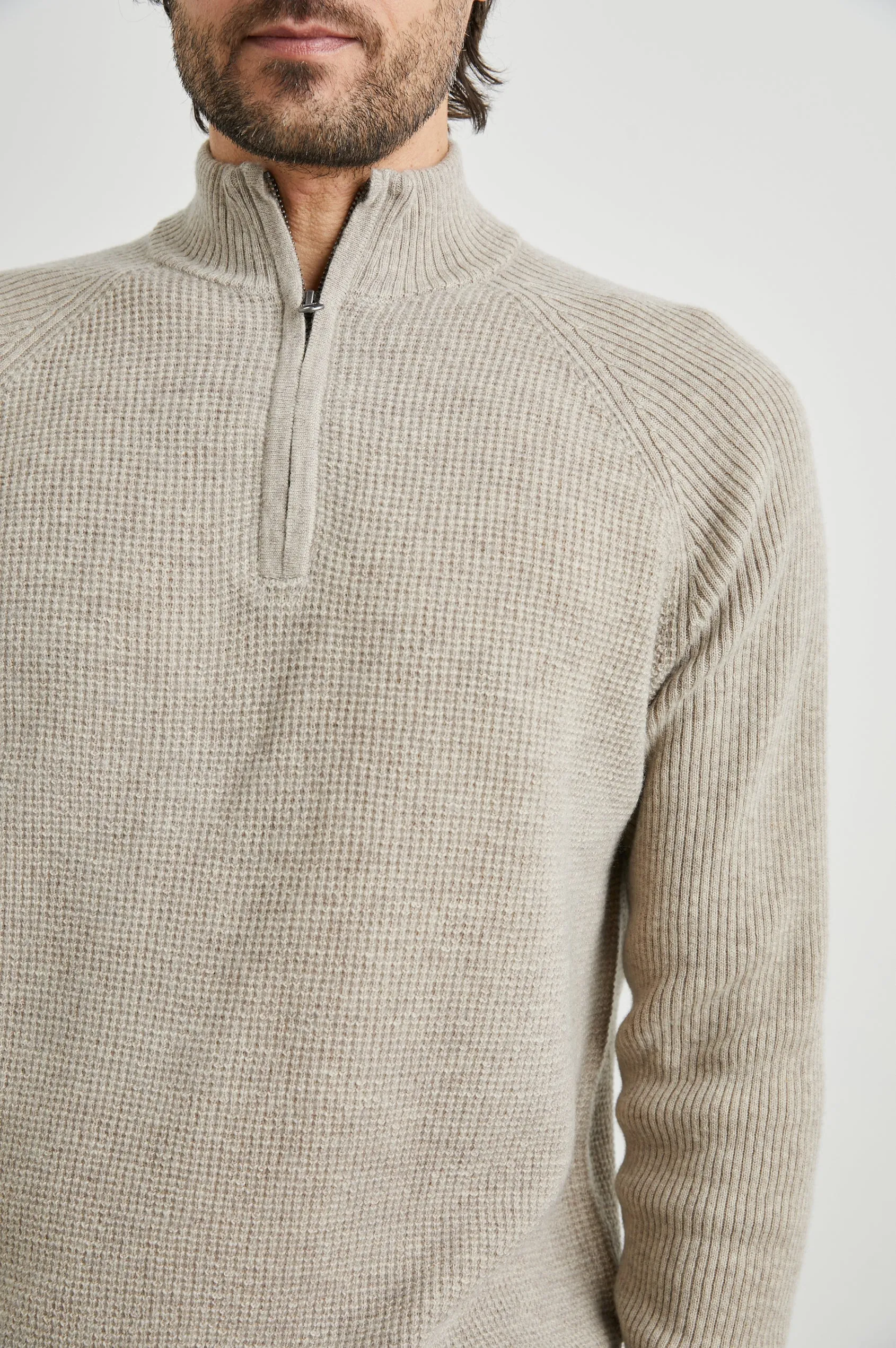 Stark Quarter Zip Oat Melange sold by Cave and Post product image thumbnail 2