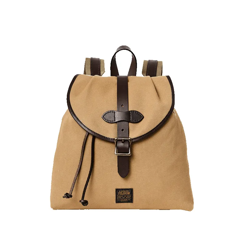 Rugged Twill Drawstring Backpack - Tan sold by Cave and Post