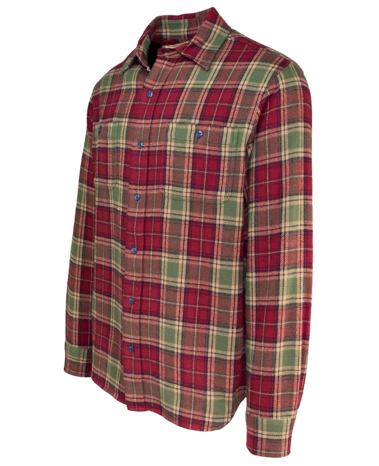 Plaid Cotton Flannel Shirt - Burgandy sold by Cave and Post product image thumbnail 3