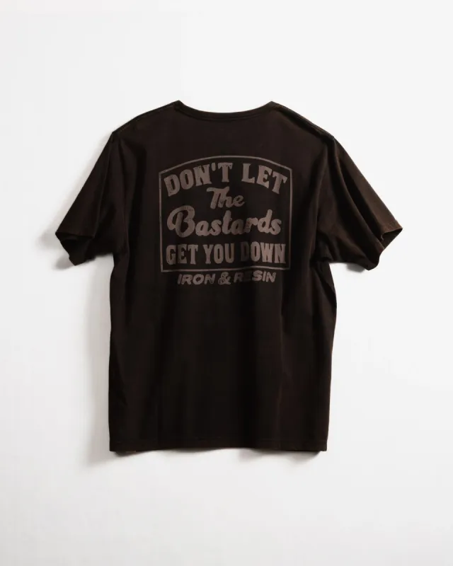Bastards Badge Tee - Black sold by Cave and Post