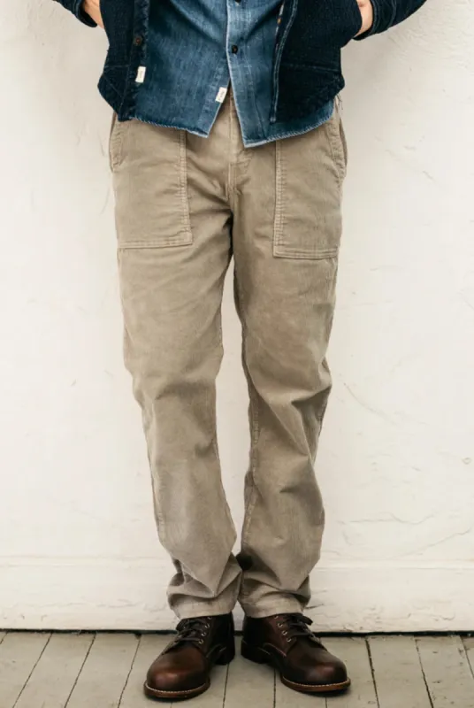 The Fatigue Pants Stretch 16w Corduroy - Light Gray sold by Cave and Post