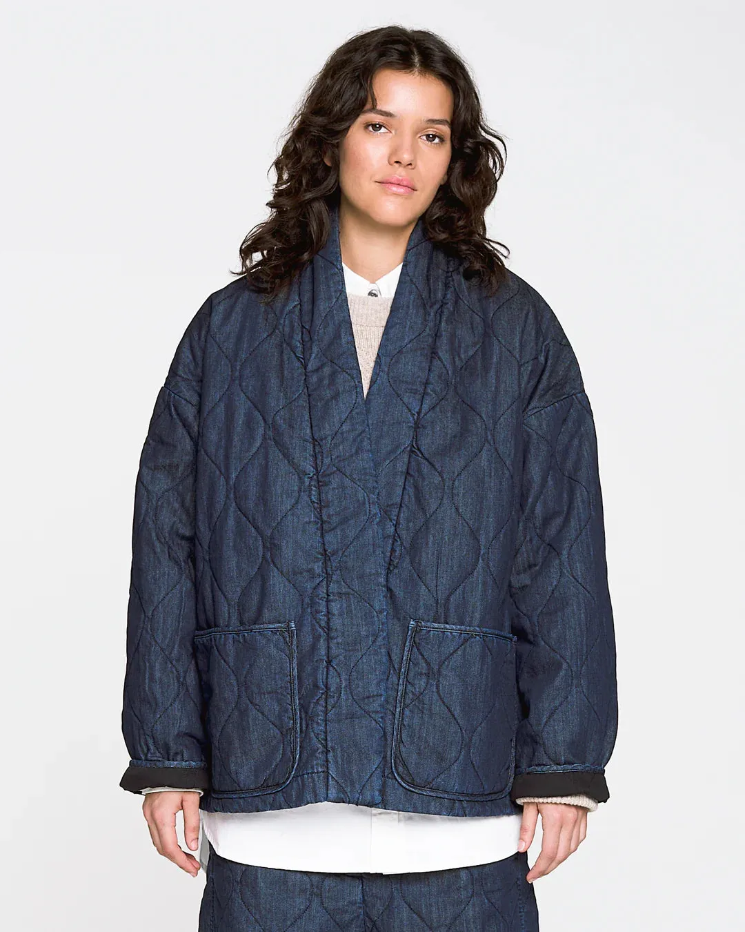 G.o.D Edo Jacket Quilted Denim Indigo sold by Cave and Post product image thumbnail 3