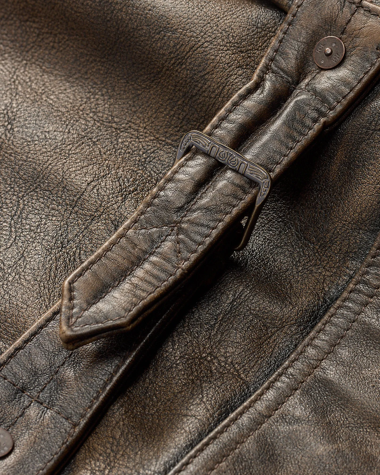 RRL Shearling-Paneled Leather Jacket sold by Cave and Post product image thumbnail 4