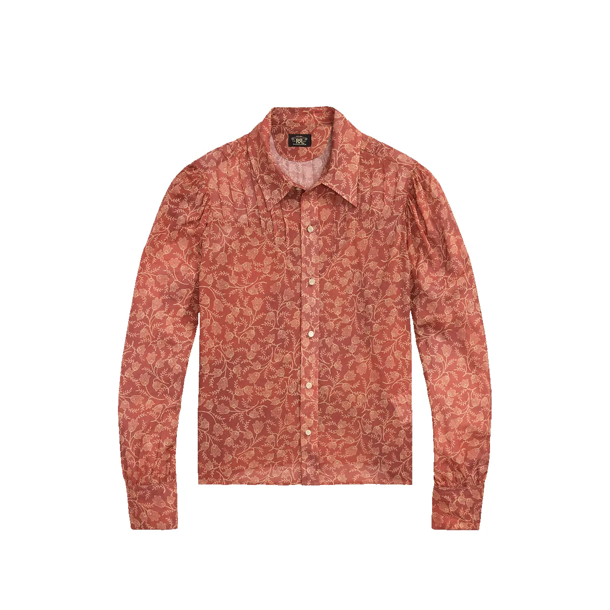 RRL Floral-Print Silk Tie-Back Blouse sold by Cave and Post