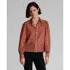 RRL Floral-Print Silk Tie-Back Blouse sold by Cave and Post