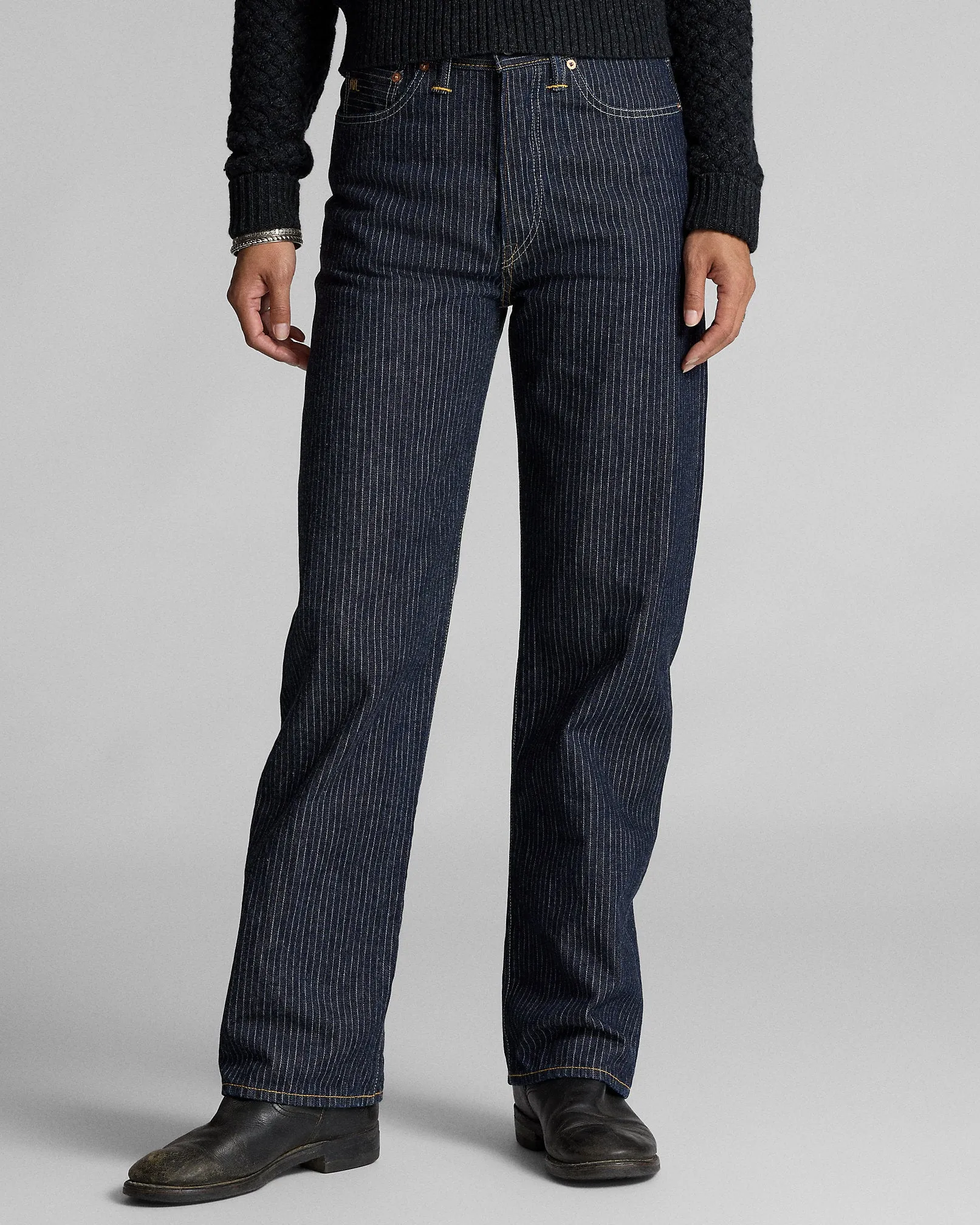 RRL High Boy Fit Rinse Striped Jean sold by Cave and Post product image thumbnail 3