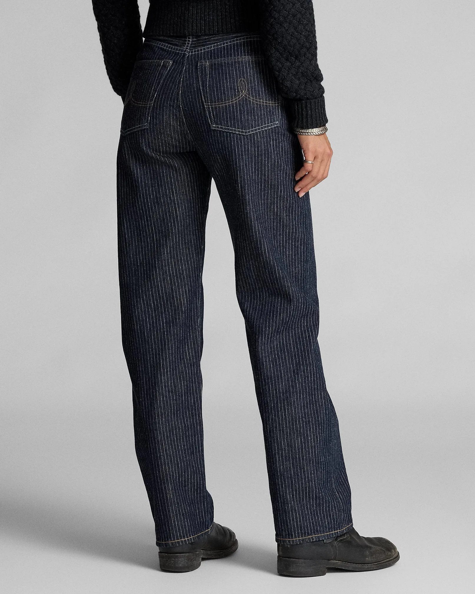 RRL High Boy Fit Rinse Striped Jean sold by Cave and Post product image thumbnail 4