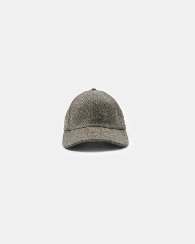 Unstructured Baseball Hat - Herringbone Warm Charcoal sold by Cave and Post