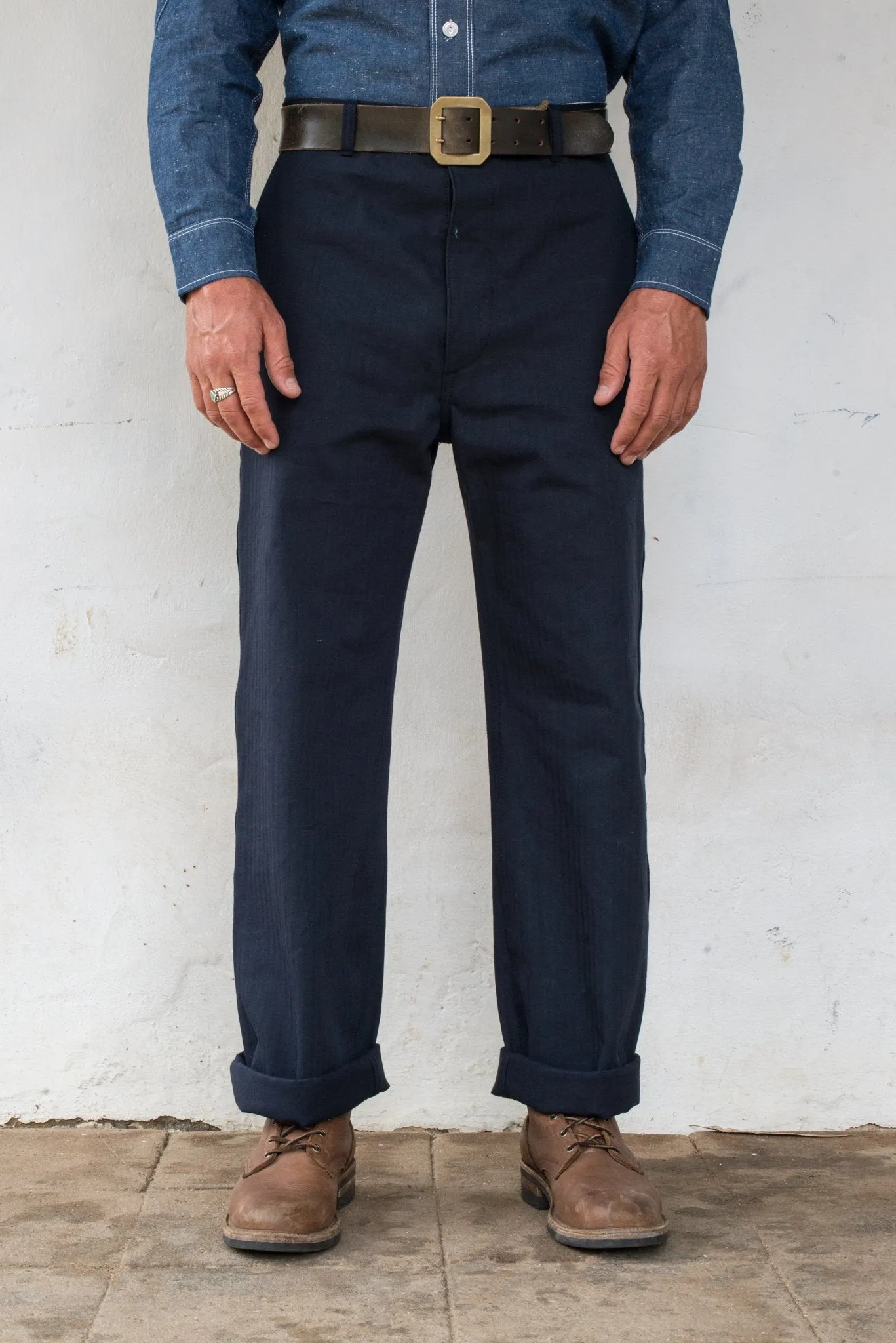WESTERN PANT - NAVY sold by Cave and Post