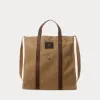 RRL Leather-Trim Canvas Market Tote sold by Cave and Post