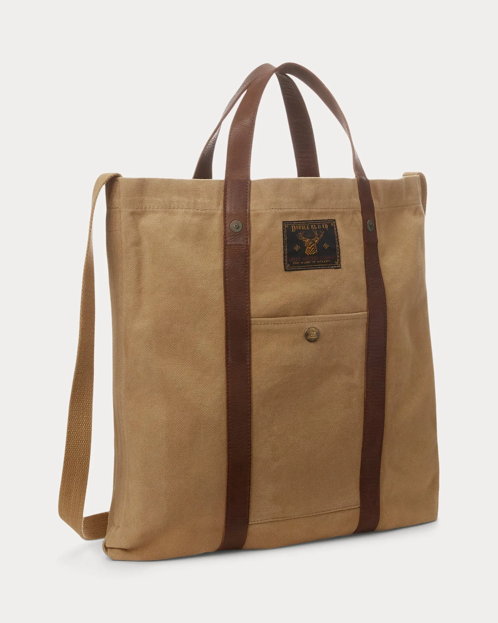 RRL Leather-Trim Canvas Market Tote sold by Cave and Post product image thumbnail 2