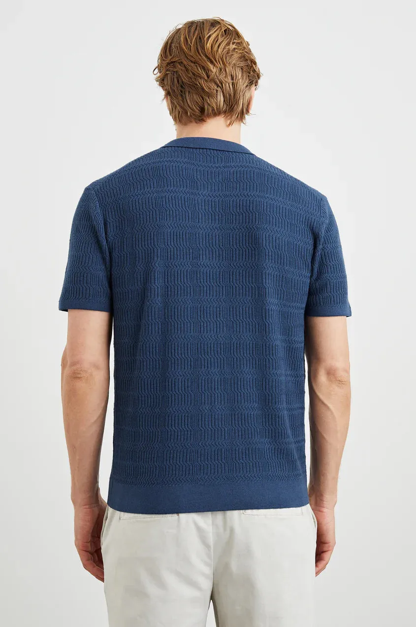Nathan Polo Shirt - Peterson Blue sold by Cave and Post product image thumbnail 5