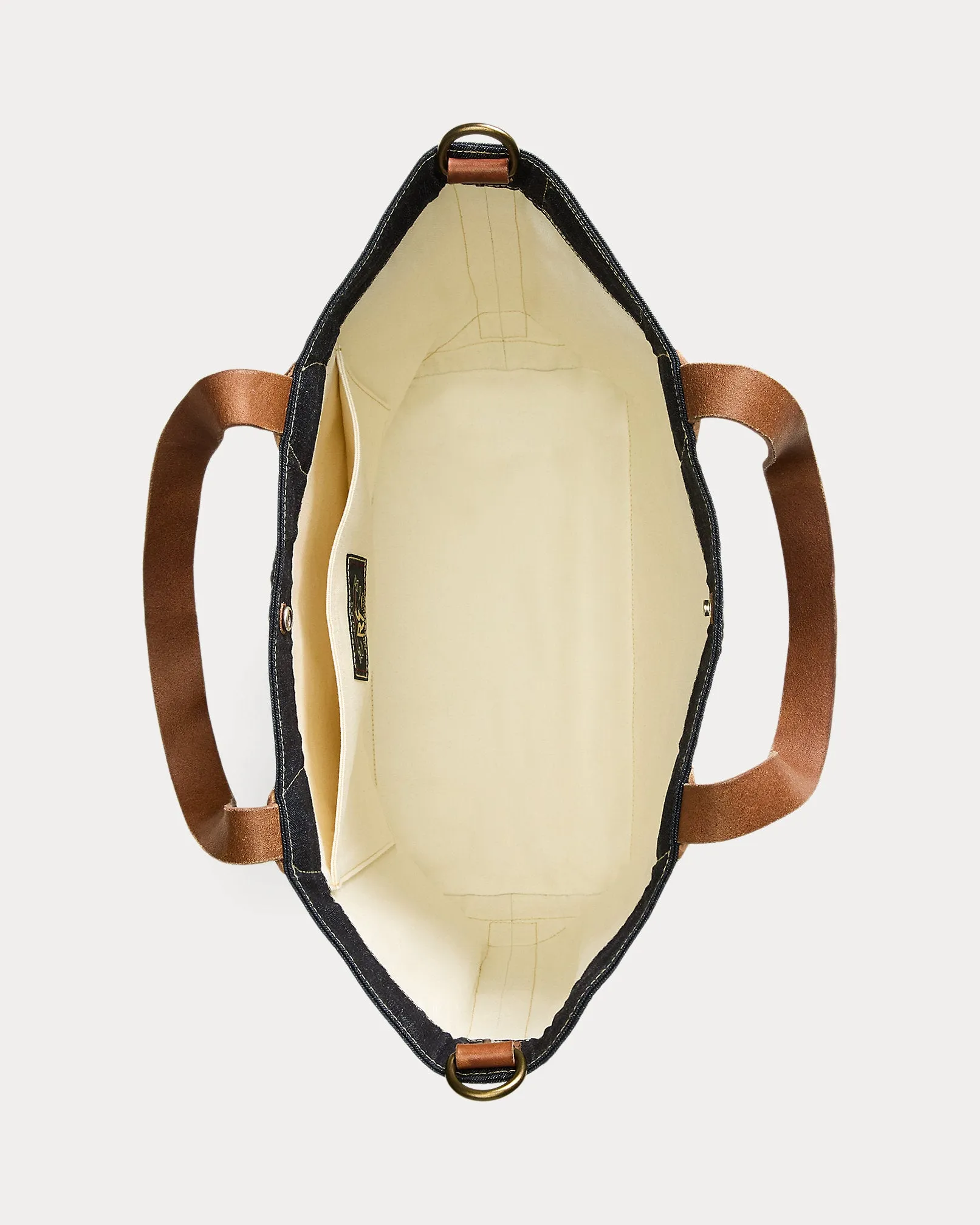 RRL Leather-Trim Indigo Denim Tote sold by Cave and Post product image thumbnail 4