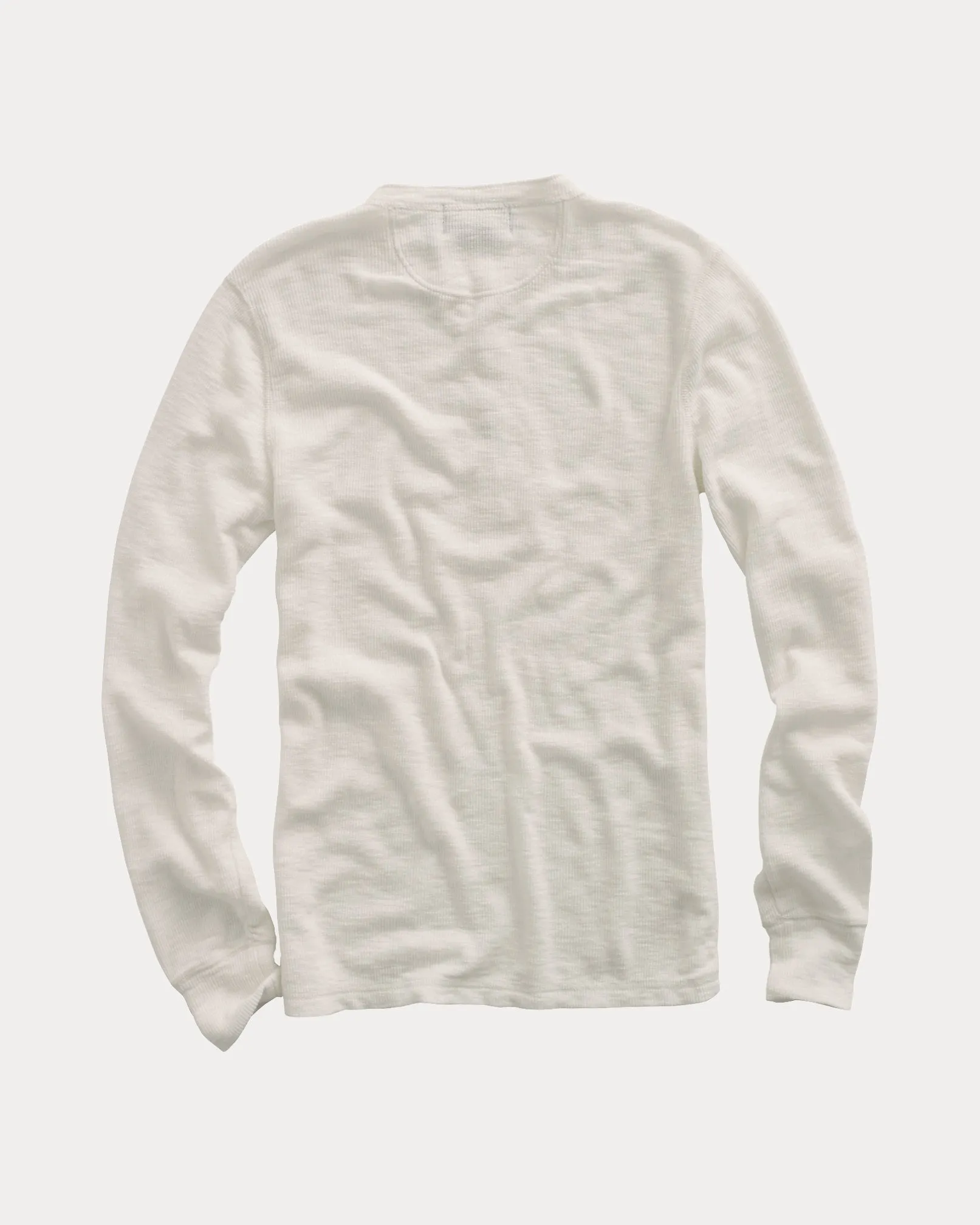 RRL Waffle-Knit Henley Shirt - Paper White sold by Cave and Post product image thumbnail 2