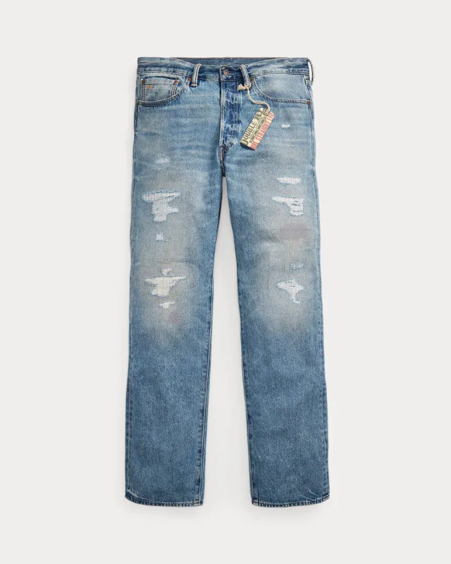 RRL Straight Fit Repaired Clearville Jean sold by Cave and Post
