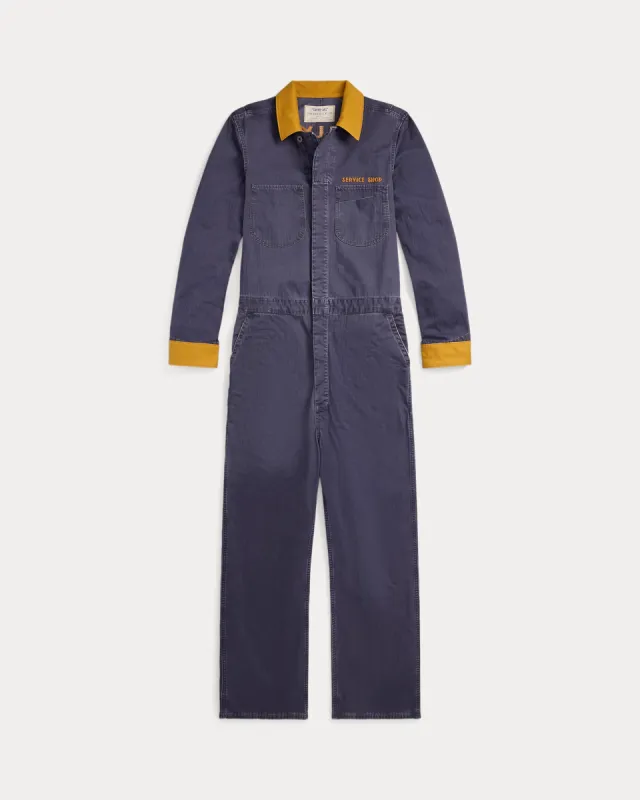 RRL Embroidered Herringbone Twill Coverall sold by Cave and Post