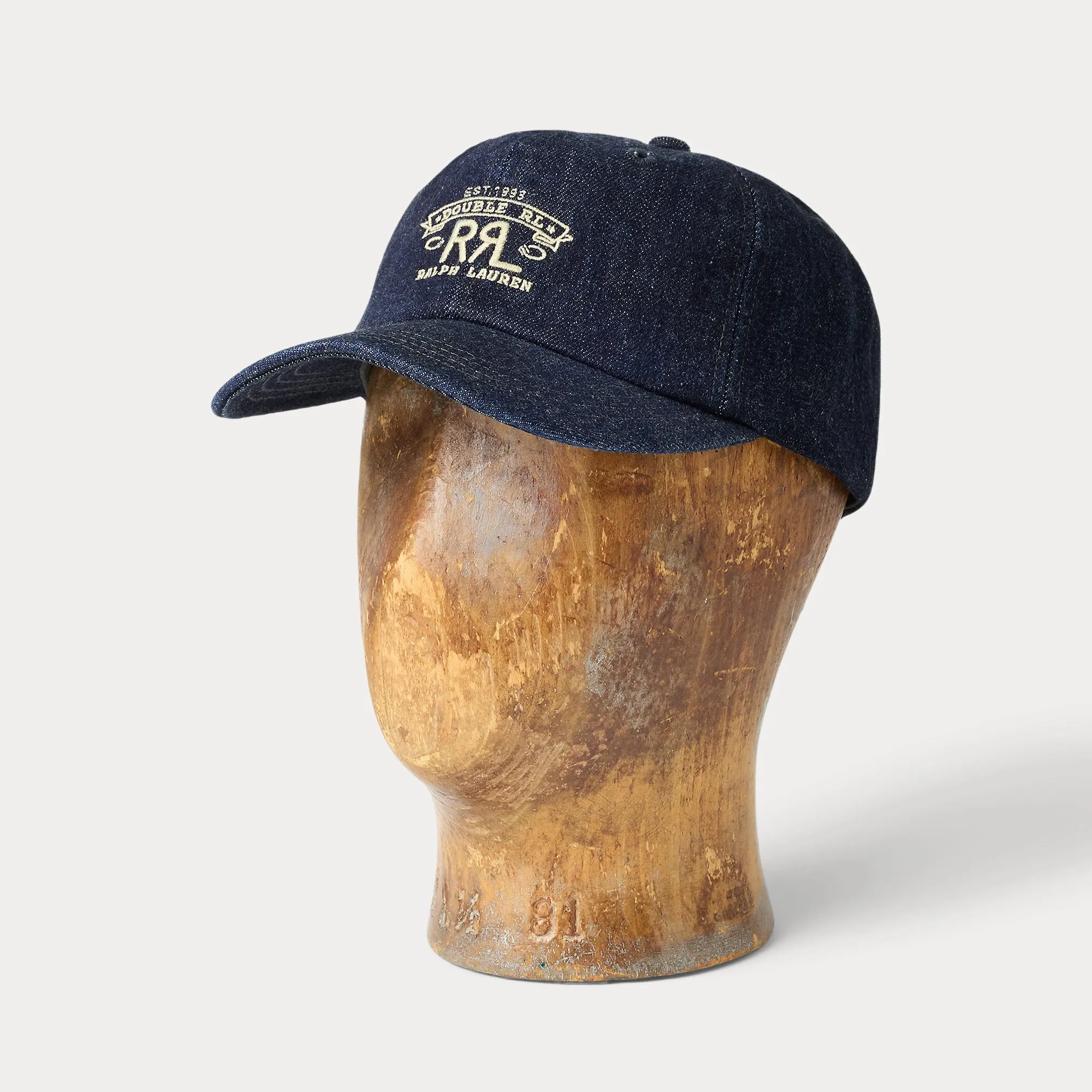 RRL Ranch Logo Denim Ball Cap sold by Cave and Post