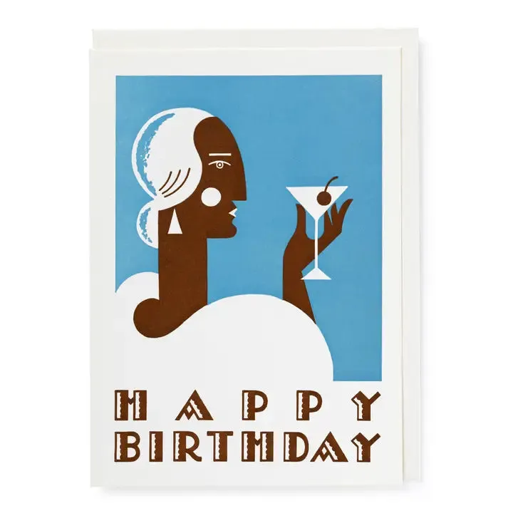 Art Deco Birthday | Blank - Greeting Card sold by Cave and Post