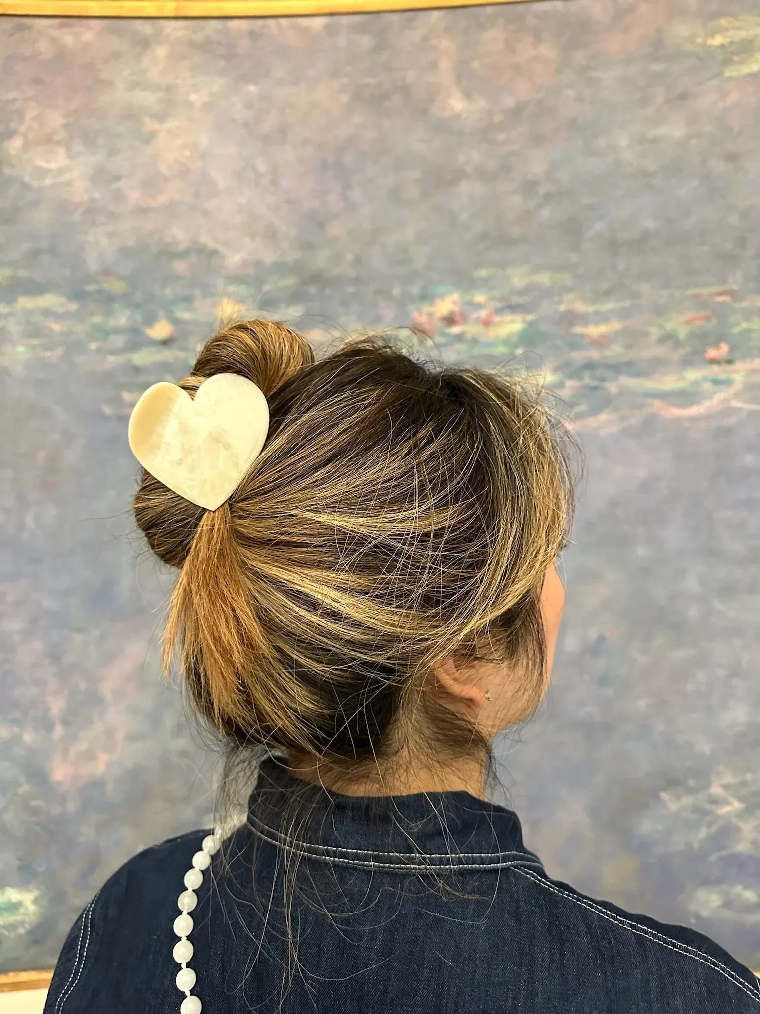 Heart Acetate Claw Hair Clip | Eco-Friendly Cream sold by Cave and Post product image thumbnail 3