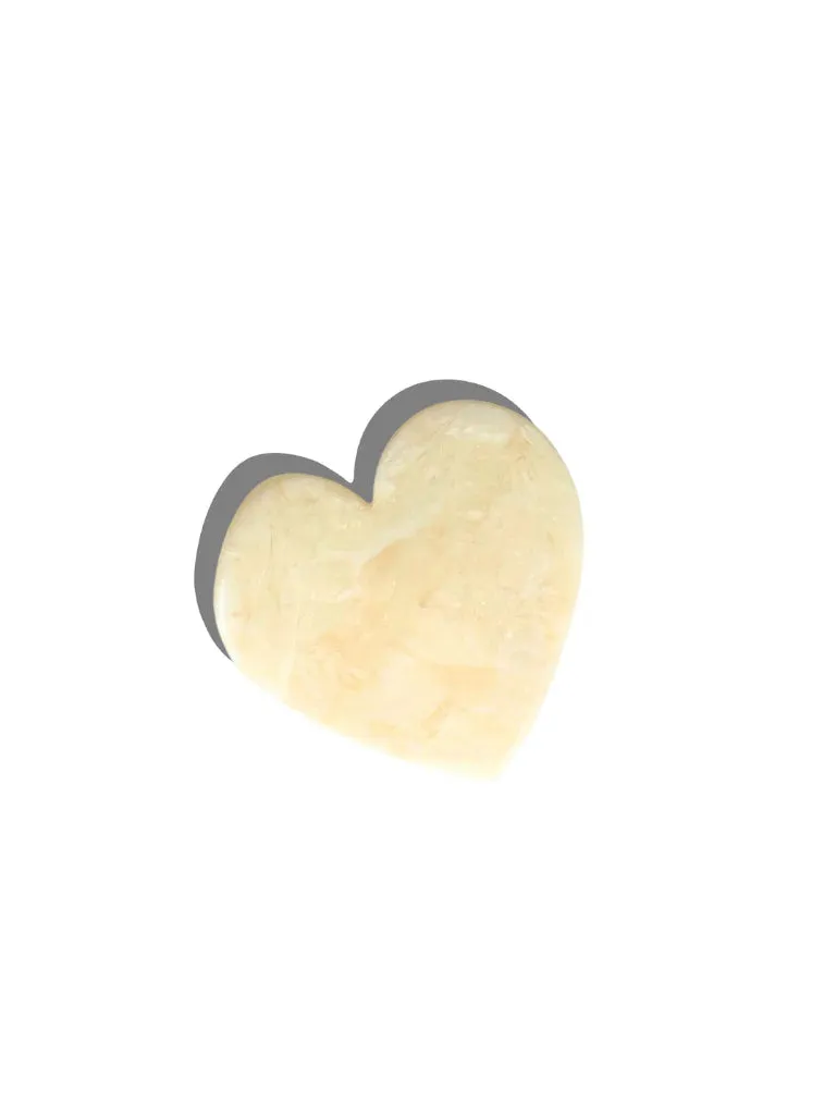 Heart Acetate Claw Hair Clip | Eco-Friendly Cream sold by Cave and Post