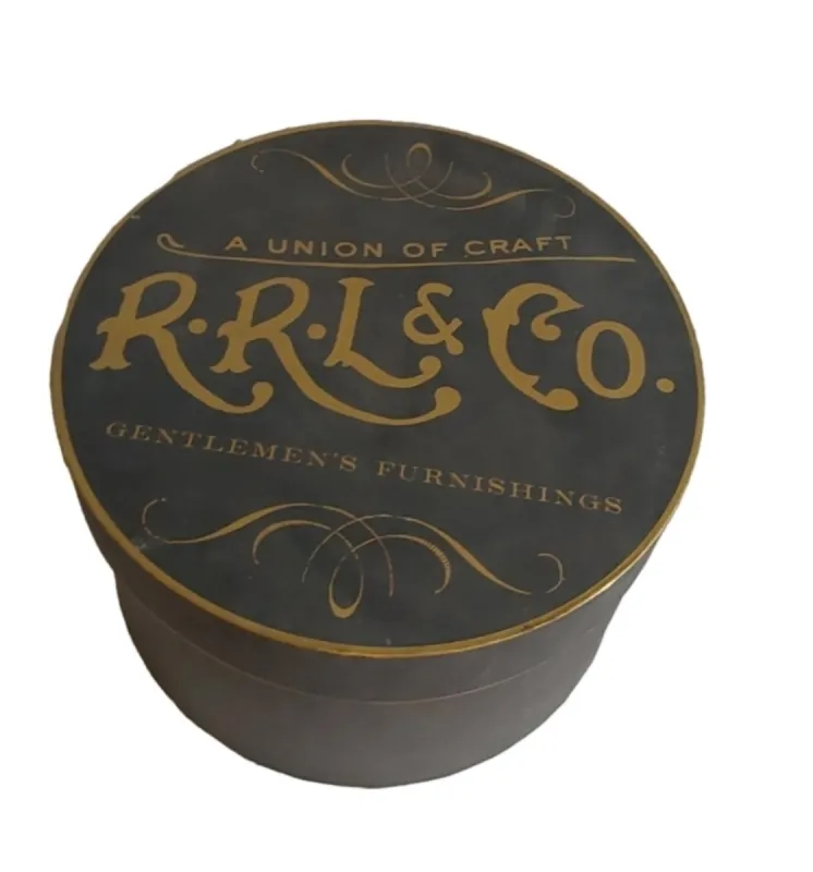 RRL Vintage Bowler Hat and Hat Box sold by Cave and Post