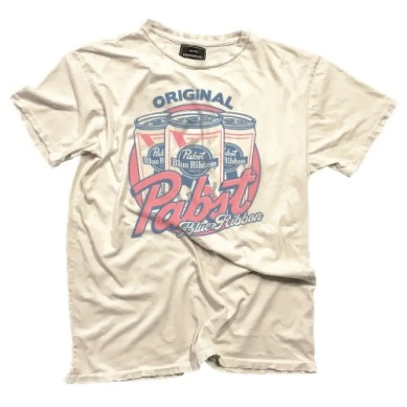 Pabst Black Label Tee - Unisex - Antique White sold by Cave and Post