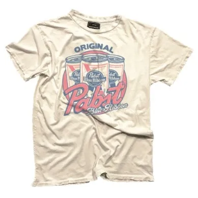 Pabst Black Label Tee - Unisex - Antique White sold by Cave and Post