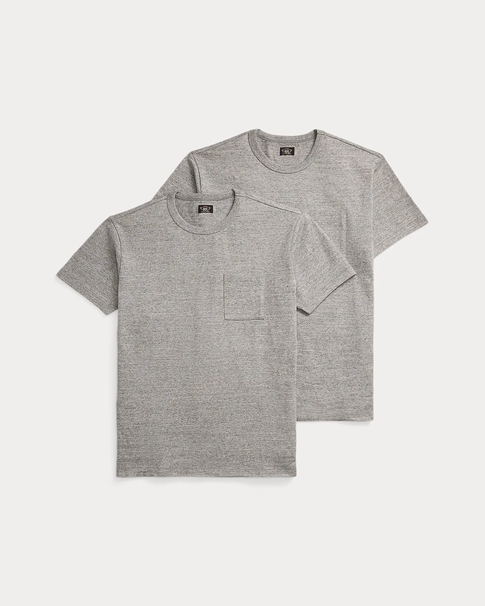 RRL Garment-Dyed Pocket T-Shirt 2-Pack - Grey-Heather sold by Cave and Post