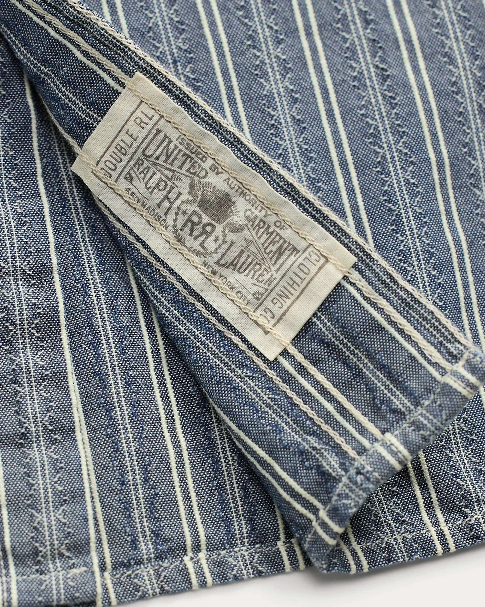 RRL Striped Dobby-Chambray Workshirt sold by Cave and Post product image thumbnail 4