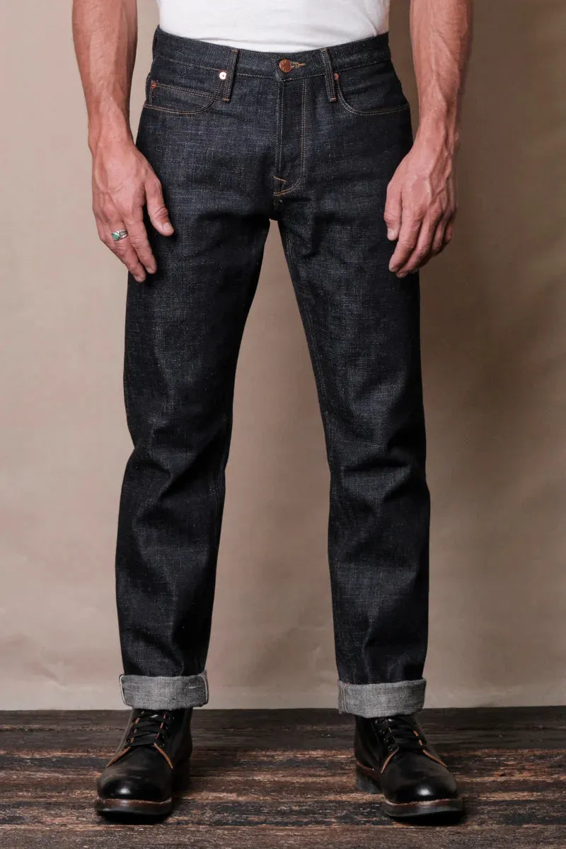 TRABUCO CLASSIC STRAIGHT 17 OZ INDIGO SLUB DENIM sold by Cave and Post