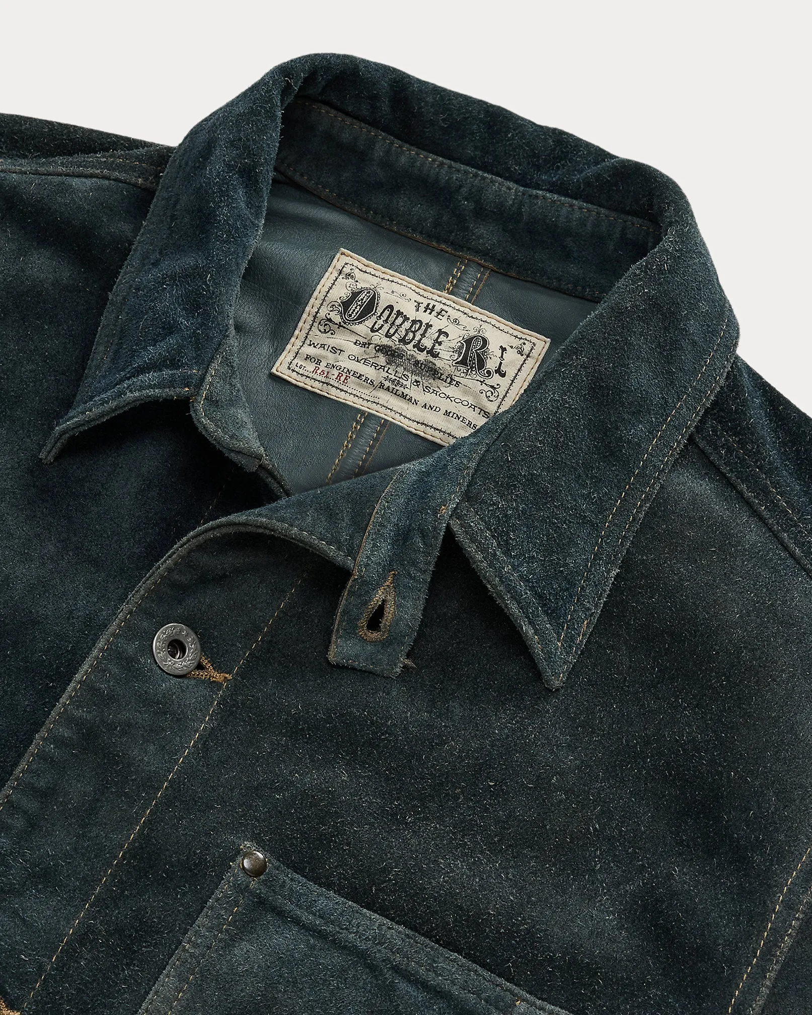 RRL Indigo Roughout Suede Jacket sold by Cave and Post product image thumbnail 3