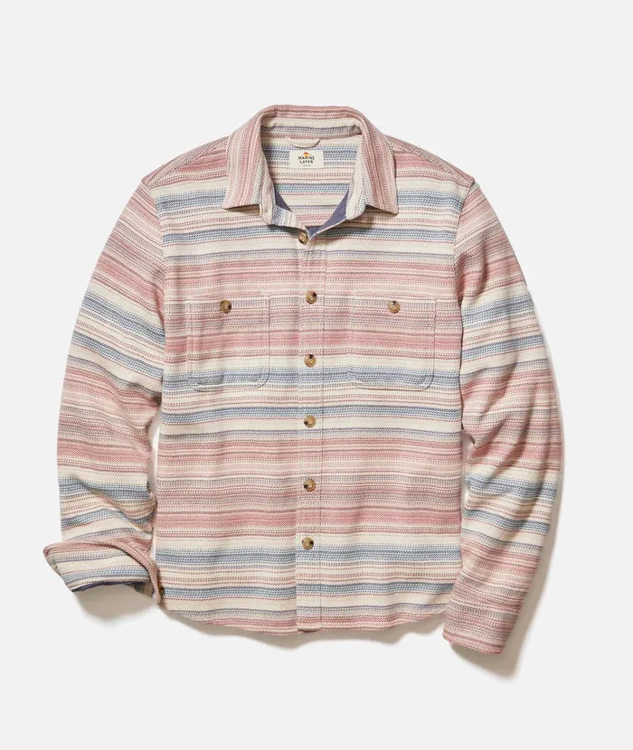 Pacifica Stretch Twill Shirt - Warm Baja Stripe sold by Cave and Post