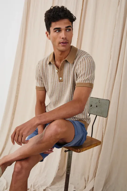 Royce Polo Shirt - Tawny White sold by Cave and Post