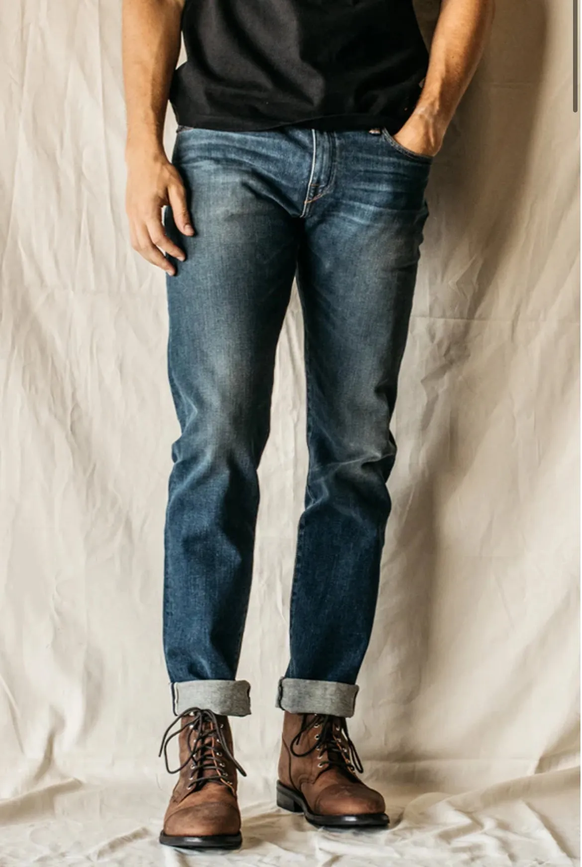 The Pen Slim - Rain 10.5oz Selvedge sold by Cave and Post