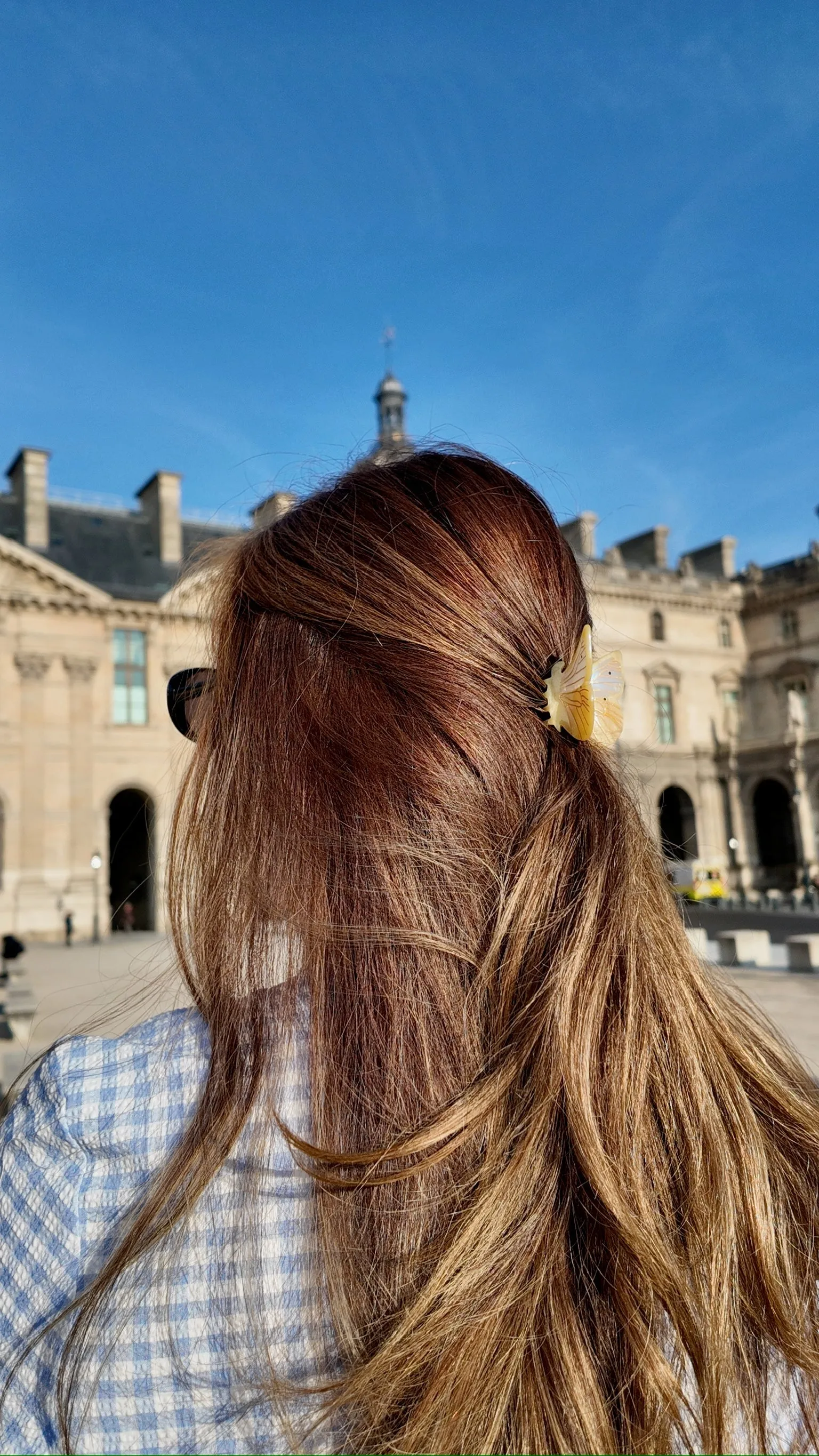 Hand-Painted Cabbage Butterfly Claw Hair Clip | Eco-Friendly Yellow/White sold by Cave and Post product image thumbnail 3