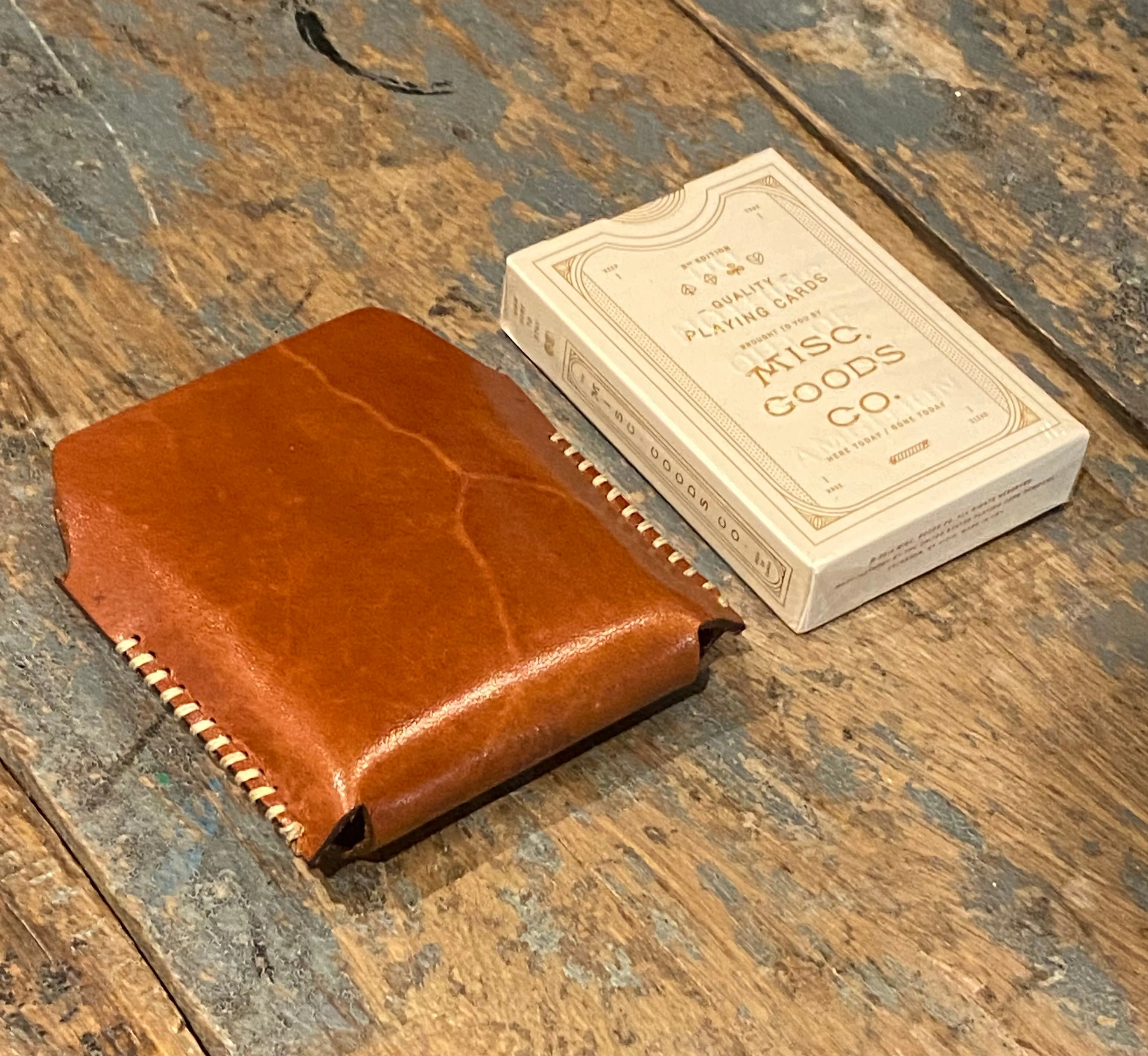 Misc. Goods Playing Cards - Single Leather Case - Golden sold by Cave and Post product image thumbnail 2