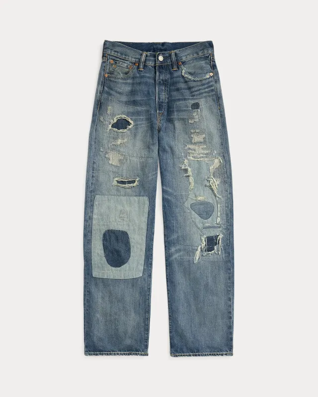 RRL High Boy Fit Repaired Heyland Jean sold by Cave and Post