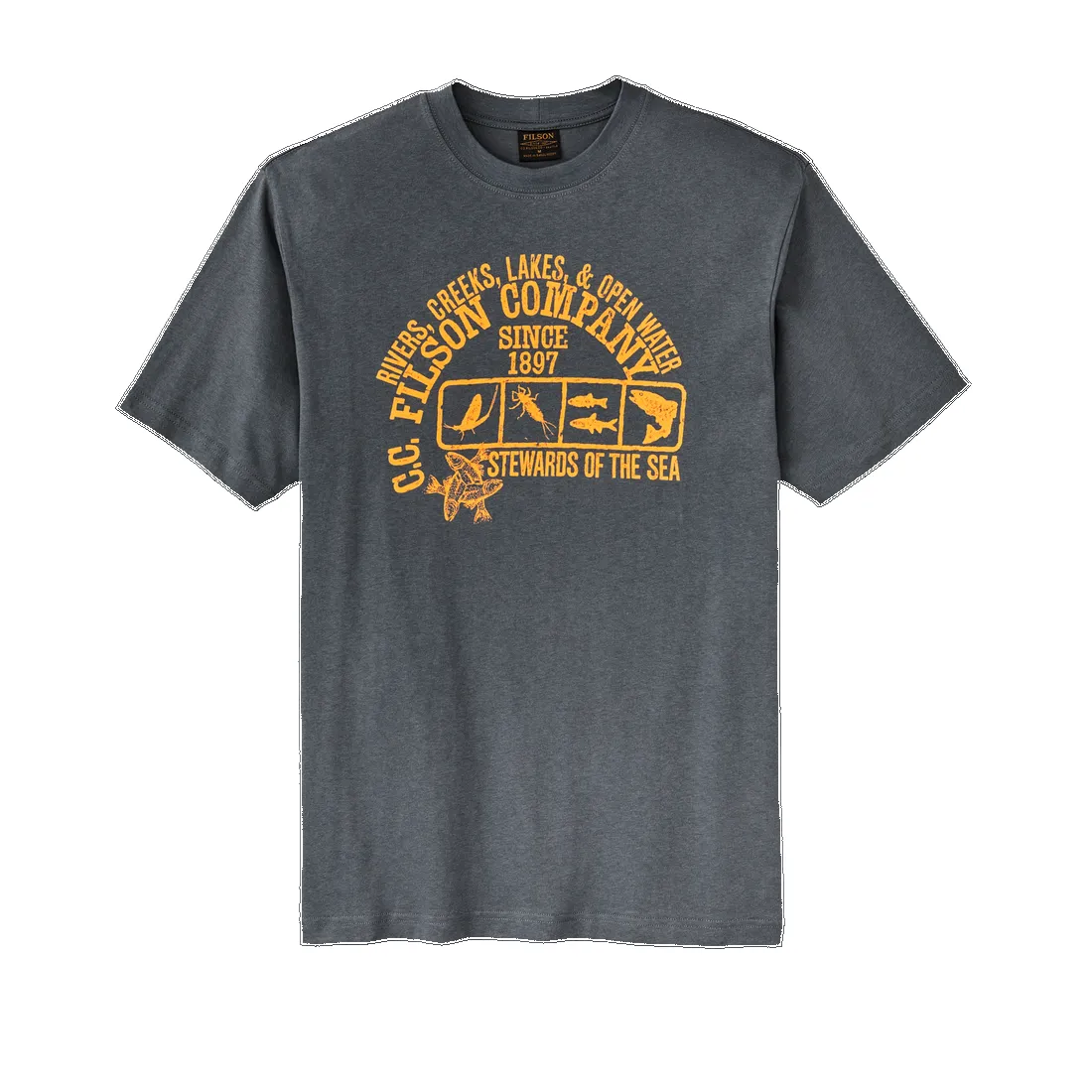 FILSON FRONTIER GRAPHIC T-SHIRT - STORM BLUE / STEWARDS sold by Cave and Post