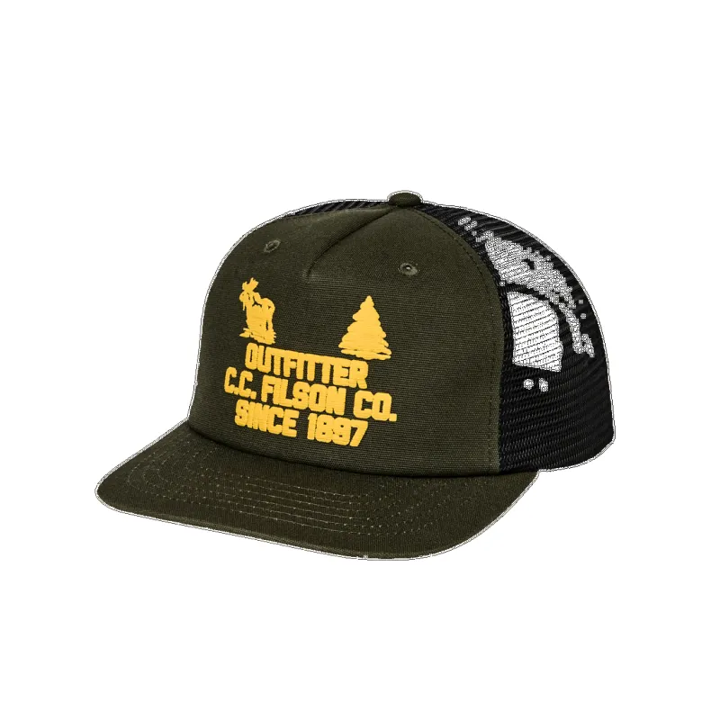 TRUCKER MESH HAT -  LODEN GREEN / OUTFITTER sold by Cave and Post