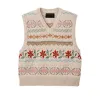 Women's Jacquard Cotton Vest sold by Cave and Post