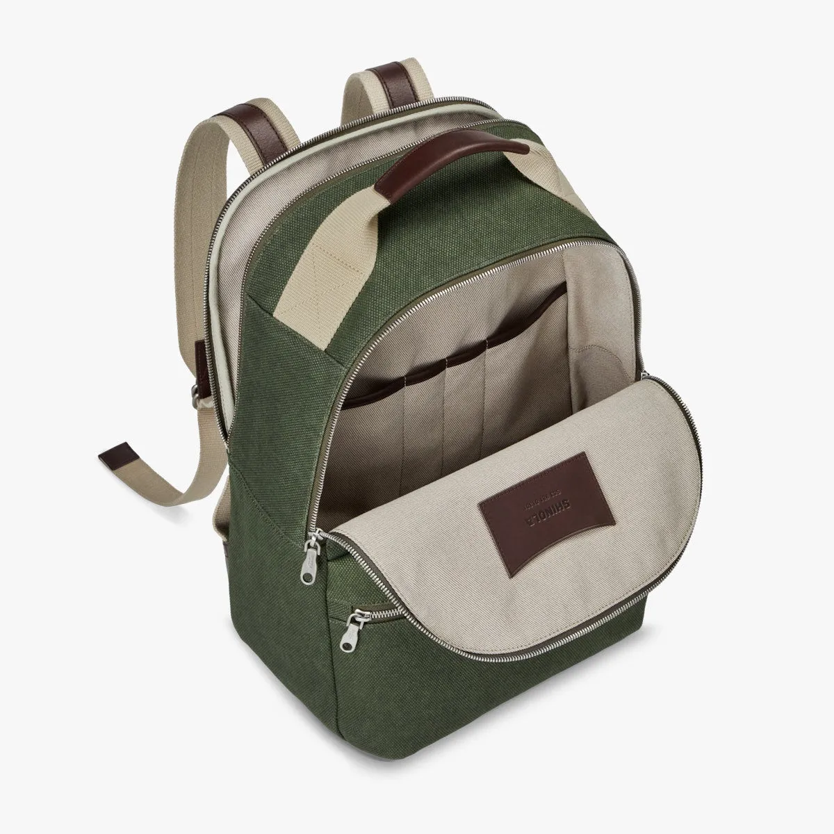 Canvas Runwell Backpack - Olive sold by Cave and Post product image thumbnail 4