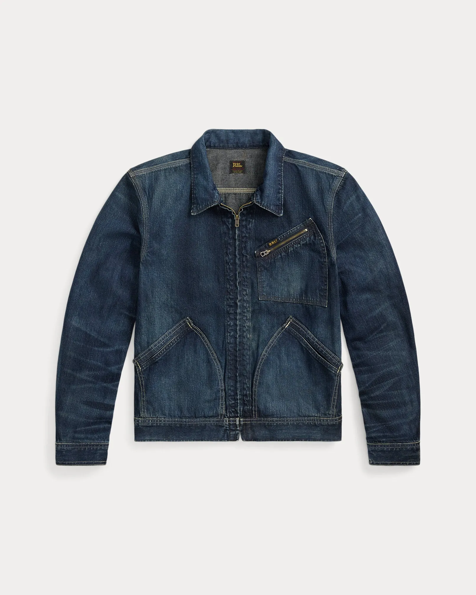RRL Leyton Indigo Denim Jacket sold by Cave and Post