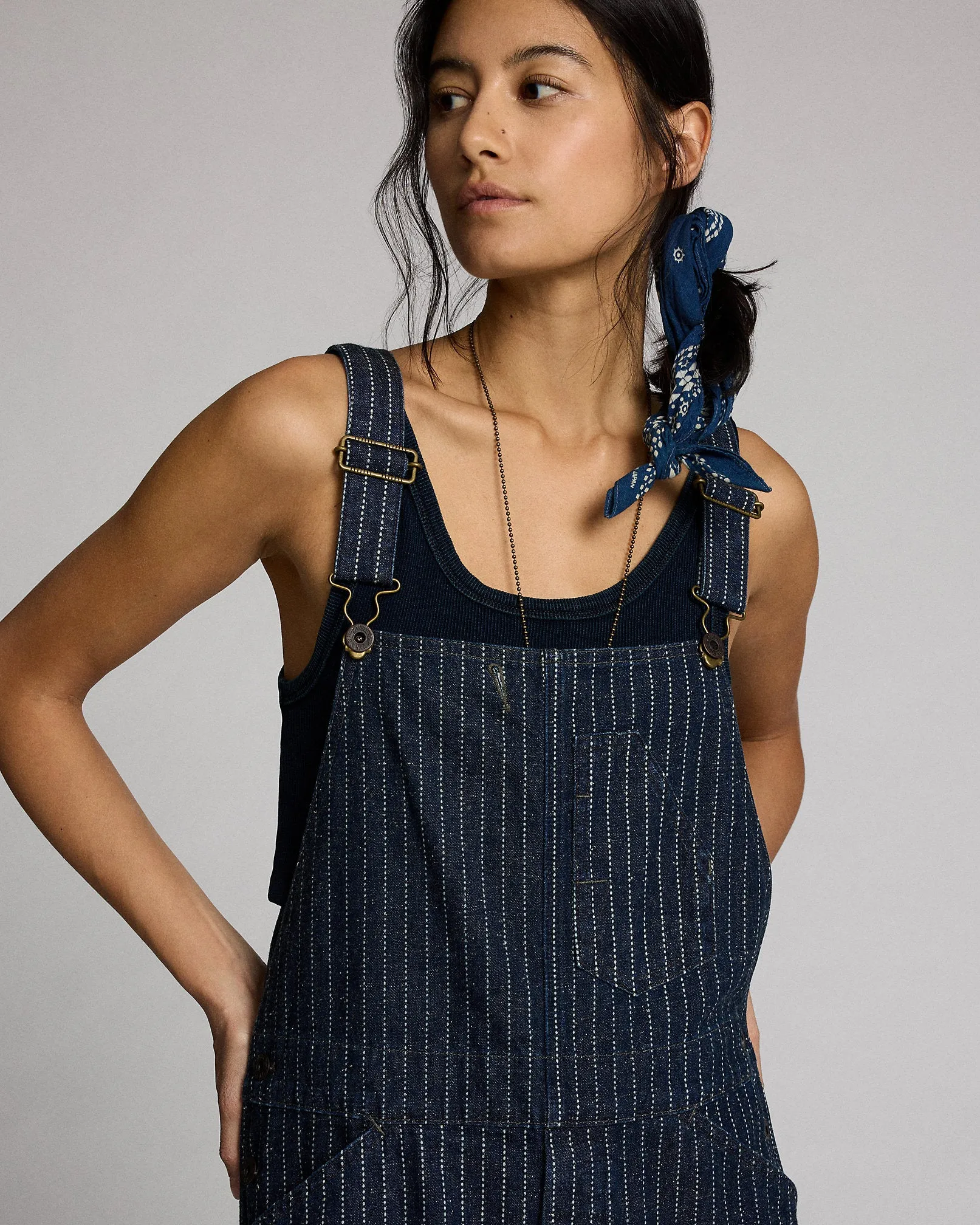 RRL Indigo Dot-Stripe Denim Overall sold by Cave and Post product image thumbnail 5
