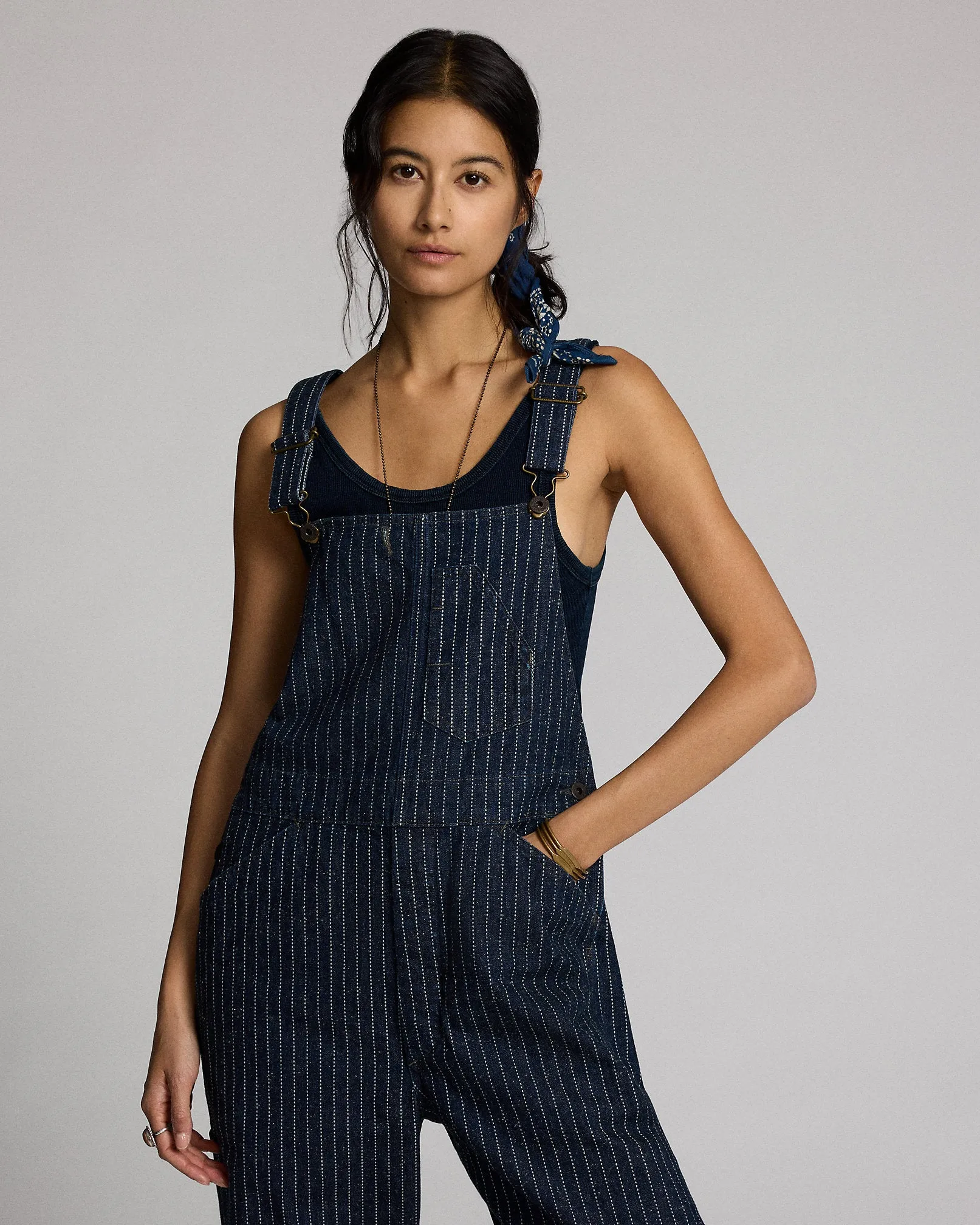 RRL Indigo Dot-Stripe Denim Overall sold by Cave and Post product image thumbnail 3