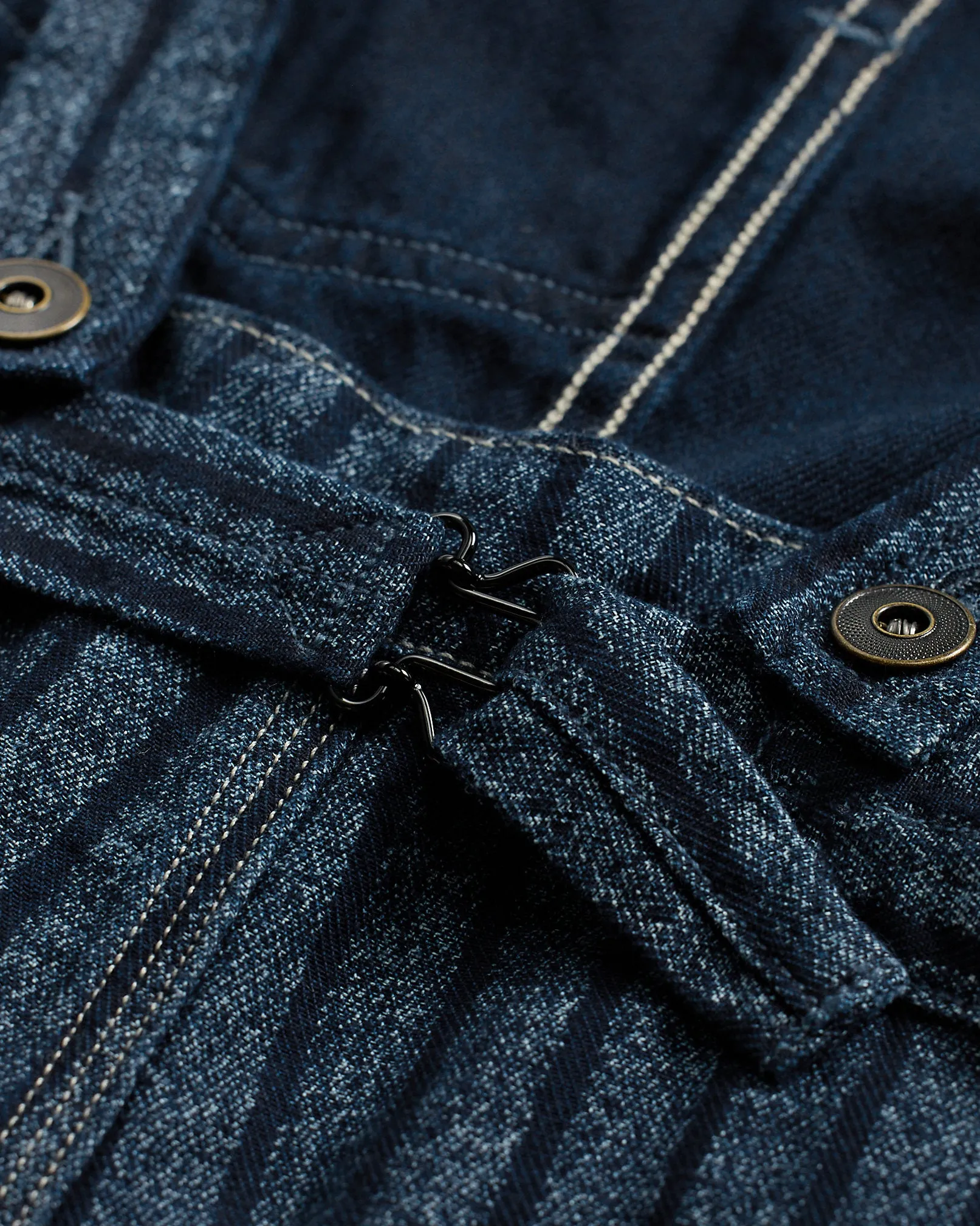 RRL Indigo Striped Twill Overall sold by Cave and Post product image thumbnail 4