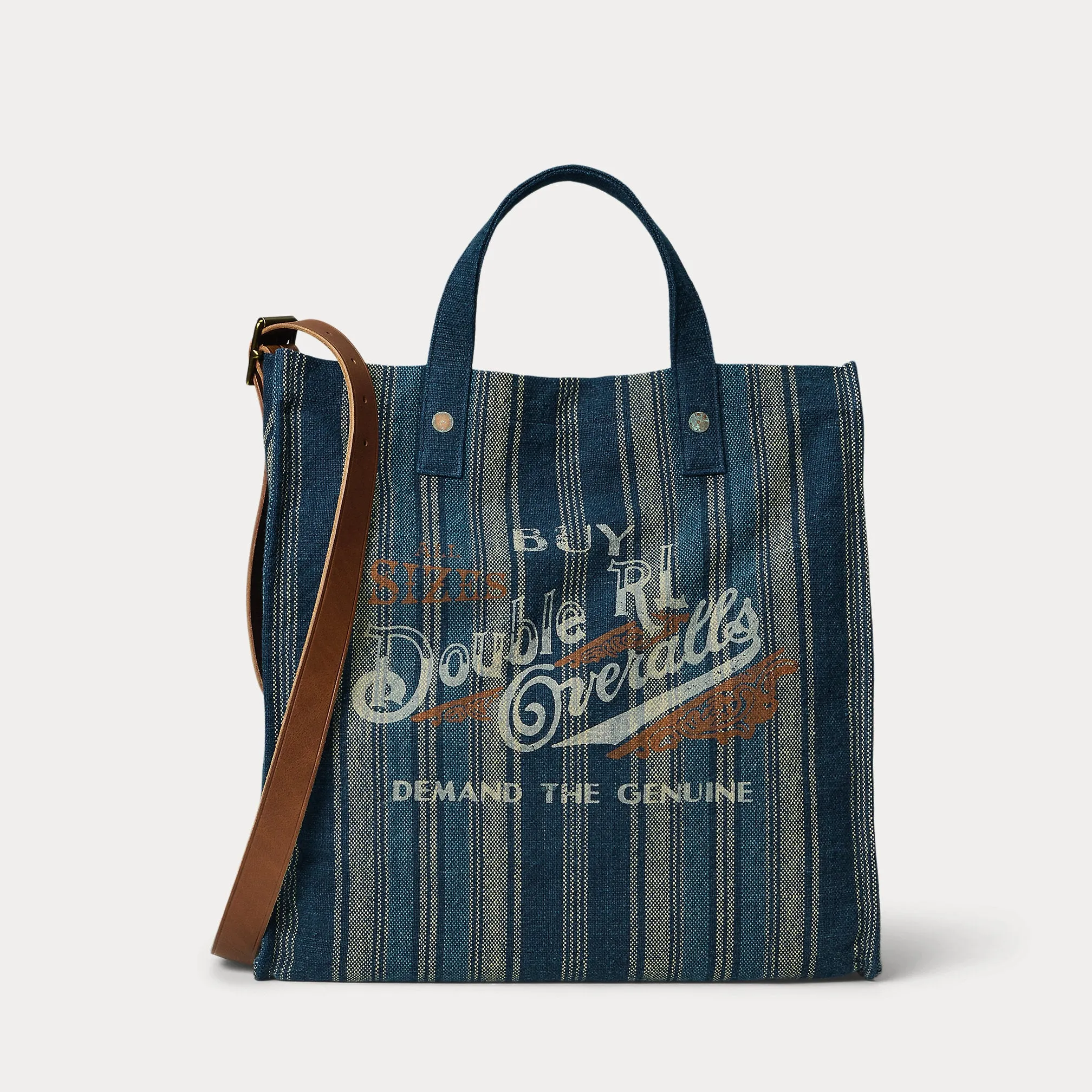 RRL Handwoven Indigo Carpenter Tote sold by Cave and Post