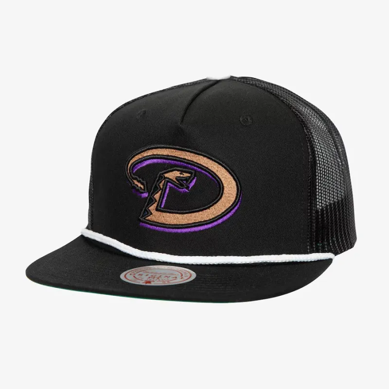 Black Arizona Diamondbacks Cooperstown Collection Roper Trucker Adjustable Hat sold by Cave and Post