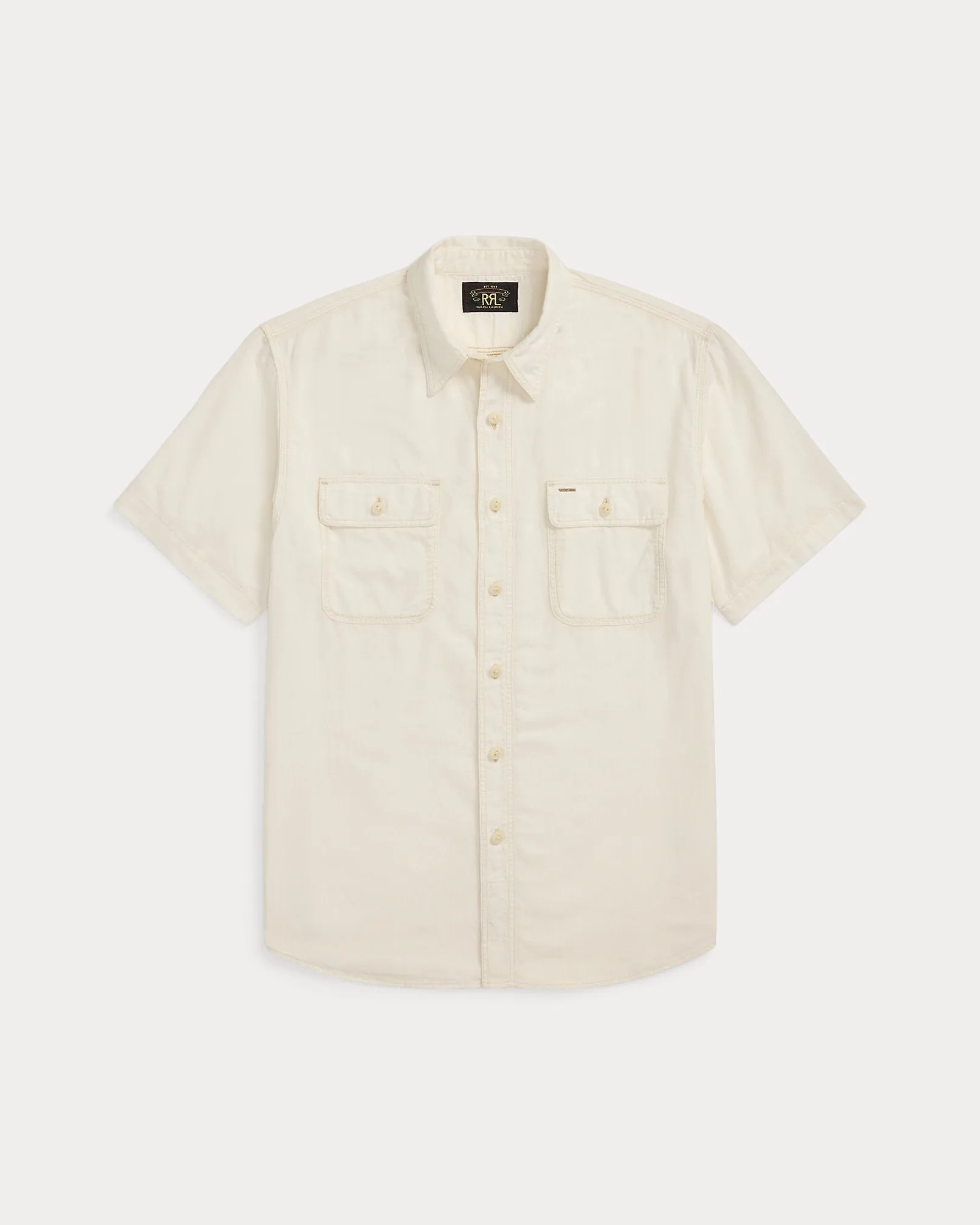 RRL Selvedge-Detailed Woven Workshirt - Natural sold by Cave and Post