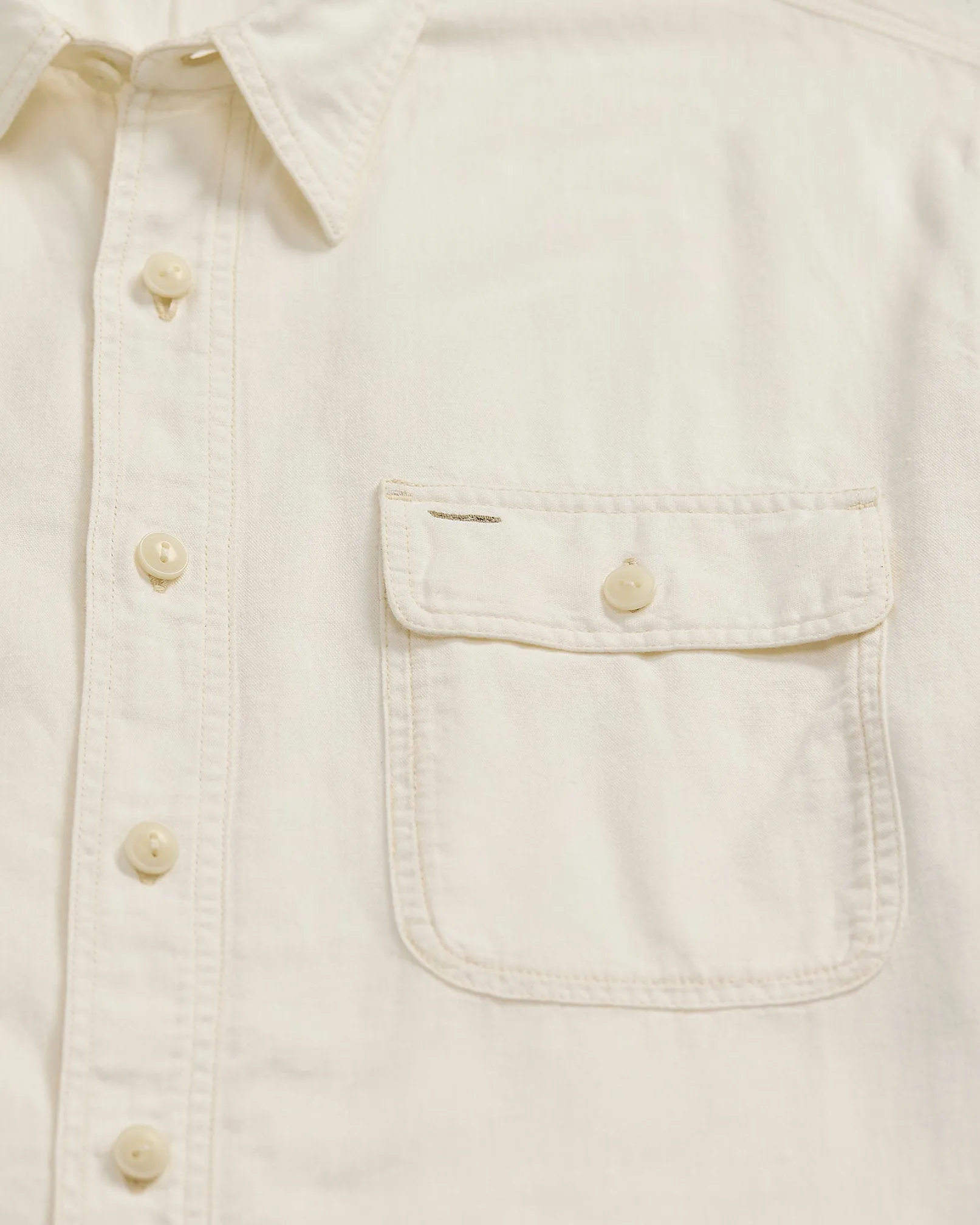 RRL Selvedge-Detailed Woven Workshirt - Natural sold by Cave and Post product image thumbnail 3